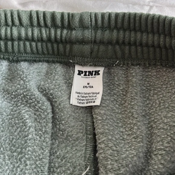 PINK Victoria's Secret Green Wide Leg Pants - Picture 6 of 7